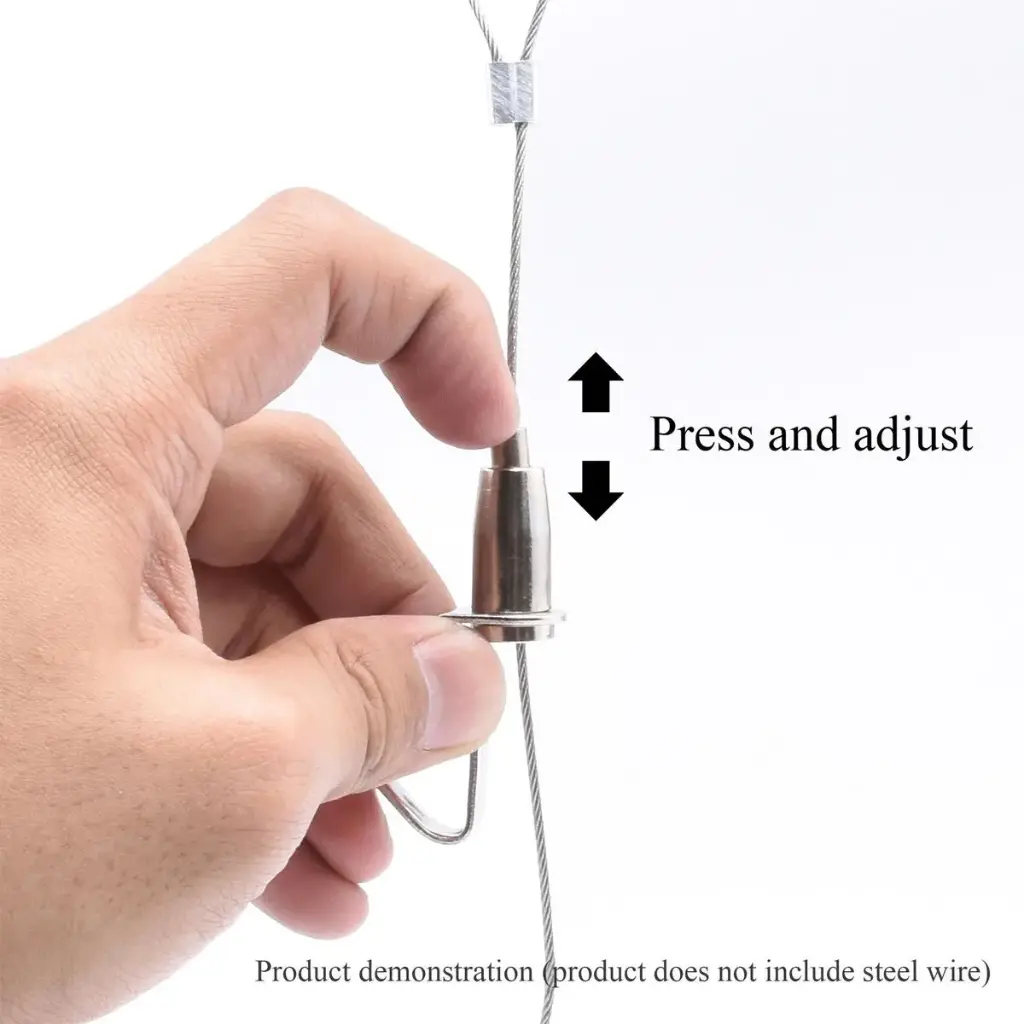 WS50017 - HANGPIC - KIT - SOPORTE DE CABLE Y GANCHO EN ACERO - MAX. 20 KG